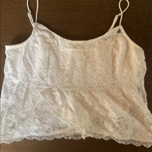 Hollister Medium Womens White Lace Tank Top